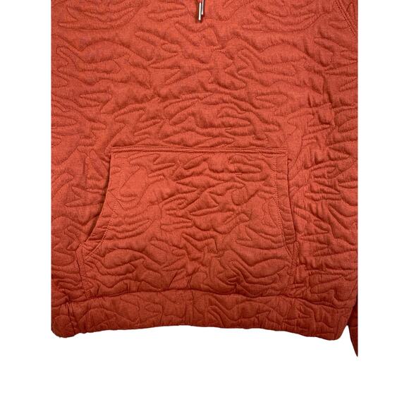Nine West Rust Long Sleeve Quilted Pullover Hoodie, Size Small - Picture 3 of 5